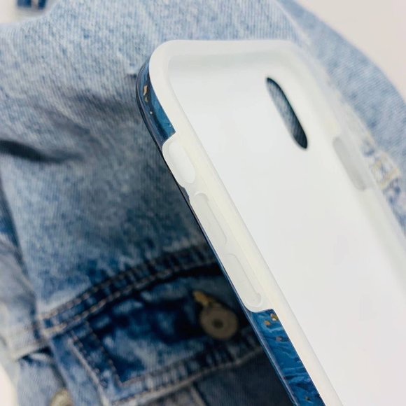 Blue Black Gold Marble Print iPhone Case NEW 7/8 7/8 Plus XS Max - Picture 5 of 5